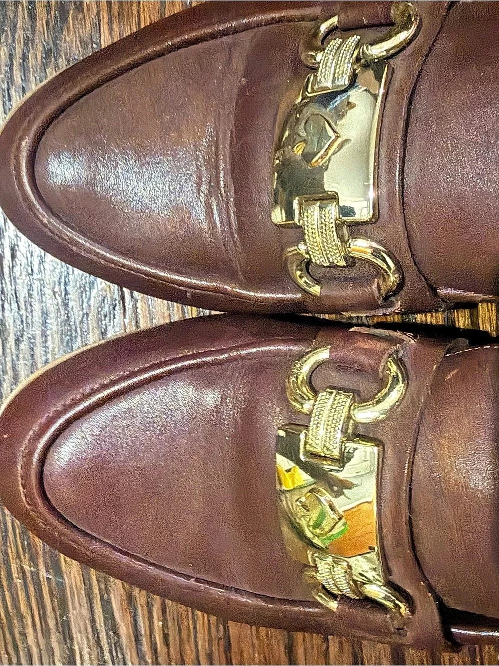Kate Spade Horsebit Loafers Burgundy US 7.5M